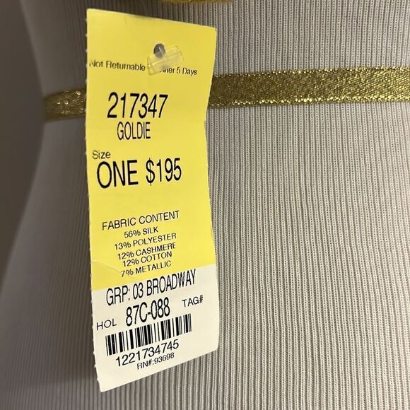 Etcetera Gold - Silk/Cotton Blend Scarf - Picture 3 of 4